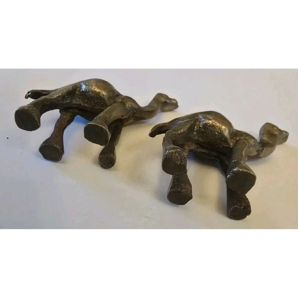 VTG Brass Camel Figurine Home Decor Mid Century Collectible Statue 2